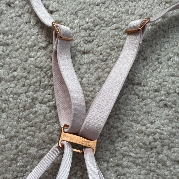 AERIE BABY PINK LACE 32B BRALETTE WITH ADJUSTABLE STRAPS - Picture 4 of 6